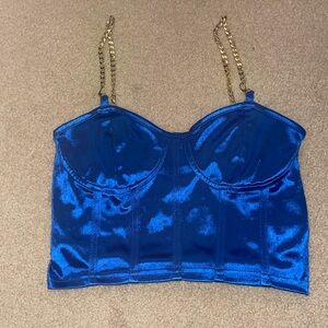 Blue Satan tank with Fake Gold straps